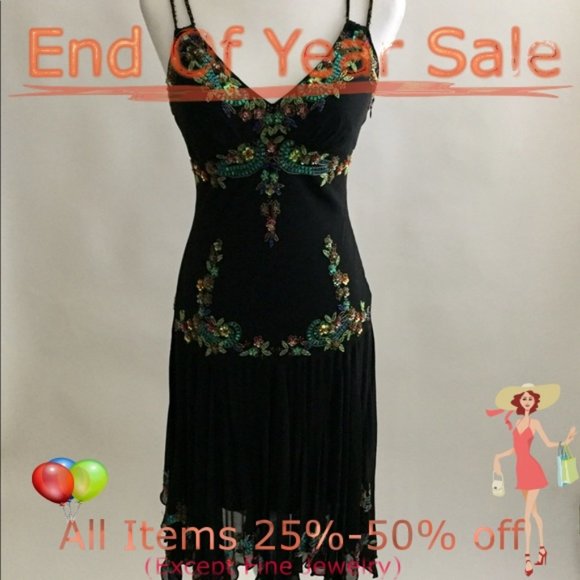 Sue Wong Dresses & Skirts - Sue Wong Beaded Black Dress Size 4